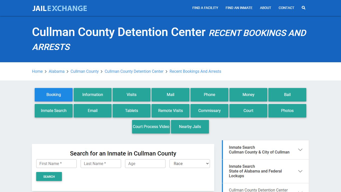 Cullman County Detention Center Recent Bookings And Arrests - Jail Exchange