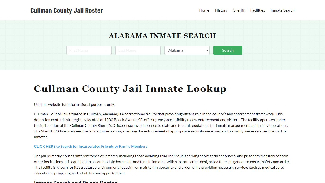 Cullman County Jail Roster Lookup, AL, Inmate Search